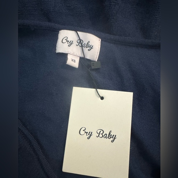 NWT Cry Baby Selena Button Down Sweater in Blue Size XS - Picture 4 of 5